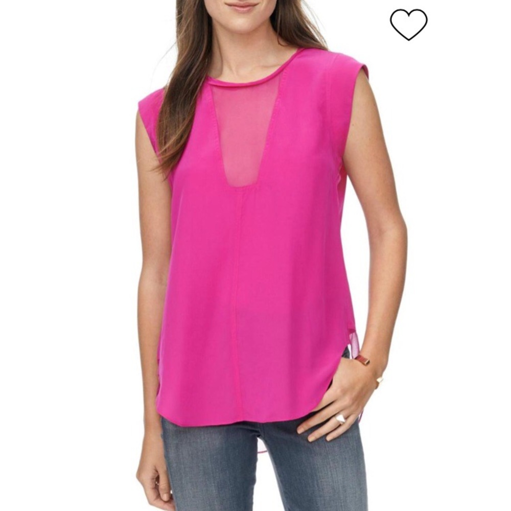 Rebecca Taylor Solid Silk Charlie Top